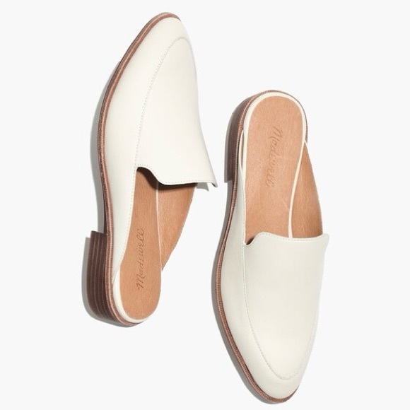 Madewell Shoes - Madewell The Frances Loafer Leather Mule Size 9.5 Ivory Cream Old Money Preppy